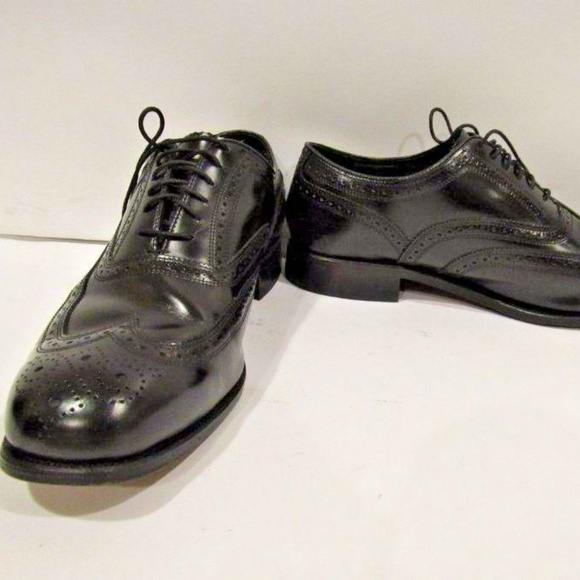 Florsheim Sz 9.5 Black Oxfords Dress Men C3A B29